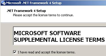Kliknite na "kućicu" ispred teksta "I have read an accept the license terms" da potvrdite da ste pročitali i prihvatili Majkrosoftove uslove korišćenja . Zatim kliknite na "Install" kako bi mogli da nastavite instalaciju.